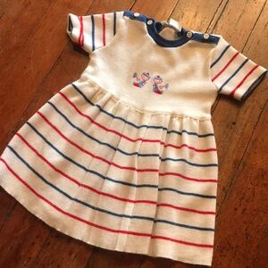 Vintage Toddler knit play dress